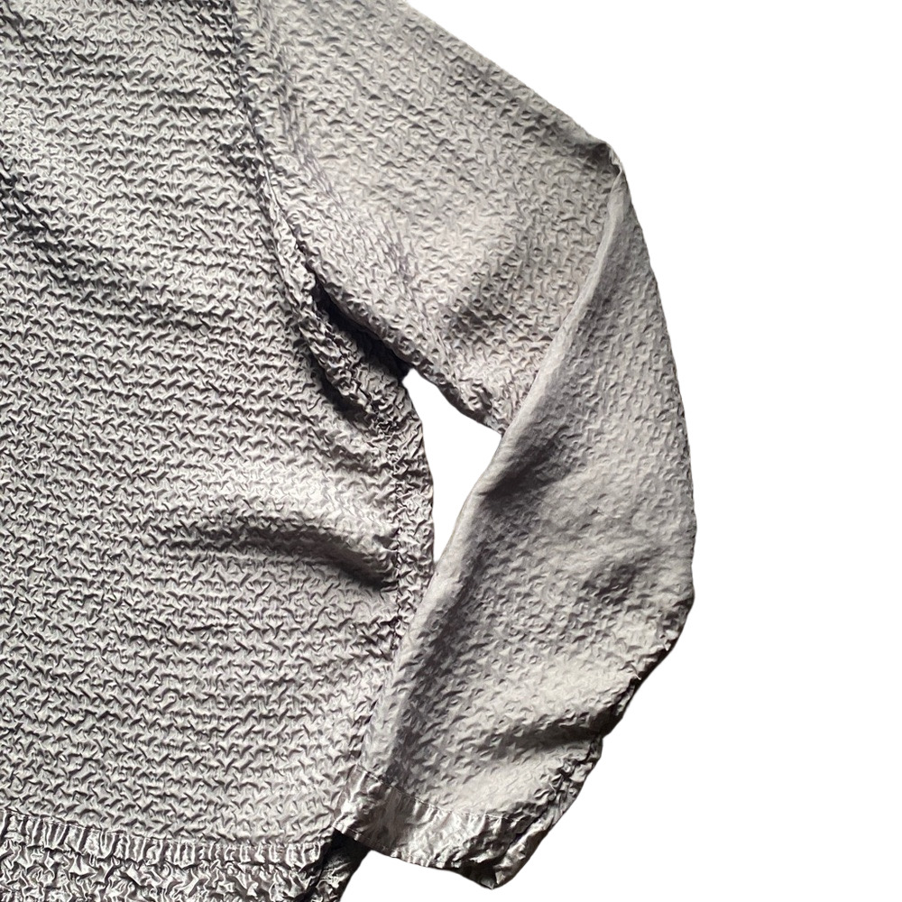 🎁Carole Little Textured Light Gray Blouse - Picture 2 of 6